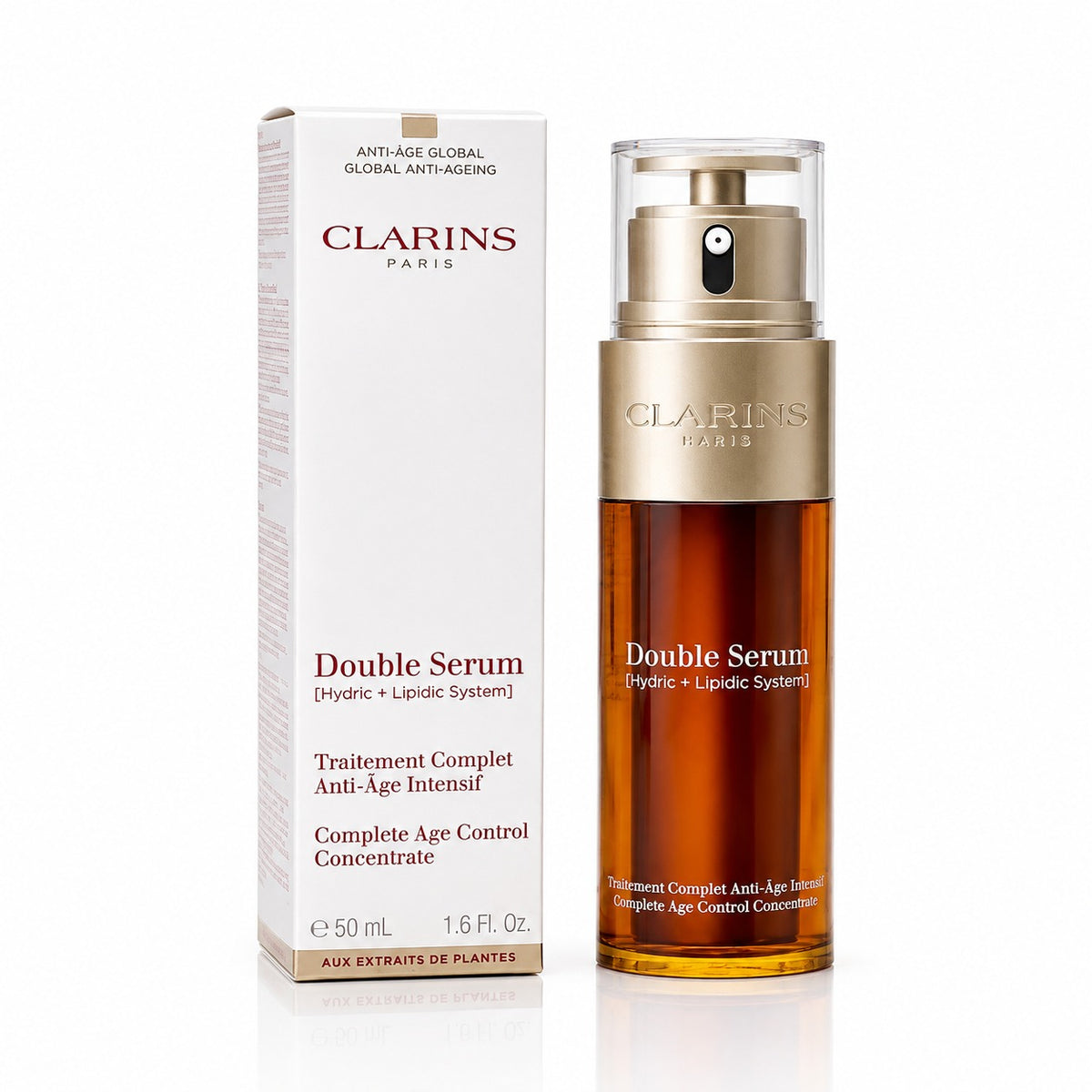 Clarins Double Serum Age Control Anti-Aging Face Serum 50ml / 1.7oz – New