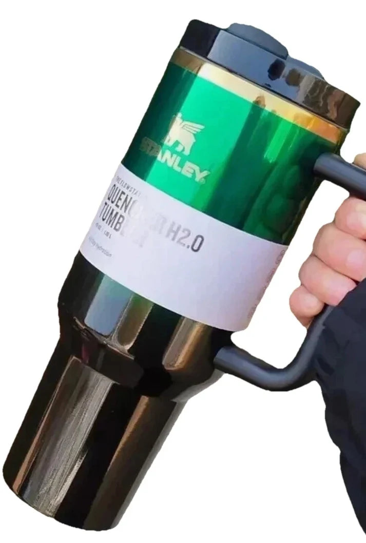 Stanley Quencher H2.0 FlowState Tumbler 40 oz | Dark Green & Black Insulated Stainless Steel Travel Cup