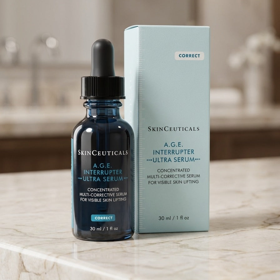 SkinCeuticals A.G.E. Interrupter Ultra Serum 1 fl oz / 30ml | Concentrated Multi-Corrective Lifting Serum | Brand New