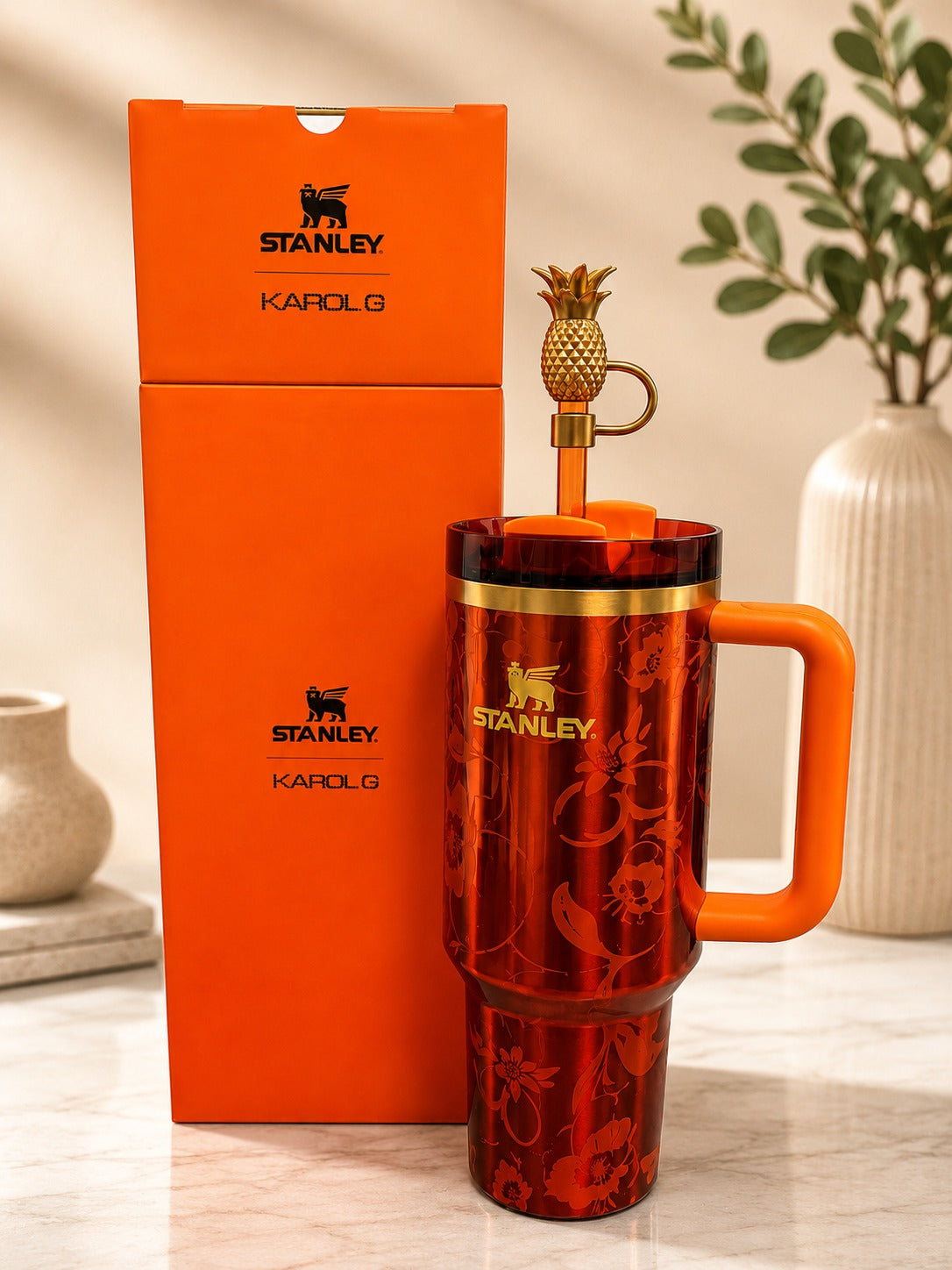 Stanley x KAROL G Quencher H2.0 FlowState Tumbler 40 oz – Limited Edition New