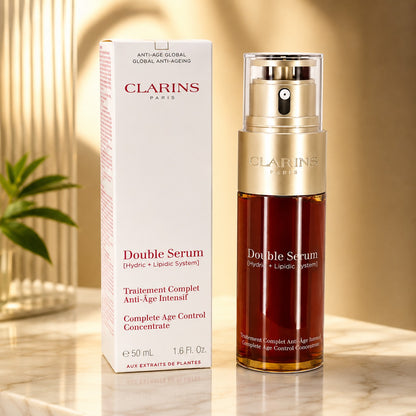 Clarins Double Serum Age Control Anti-Aging Face Serum 50ml / 1.7oz – New