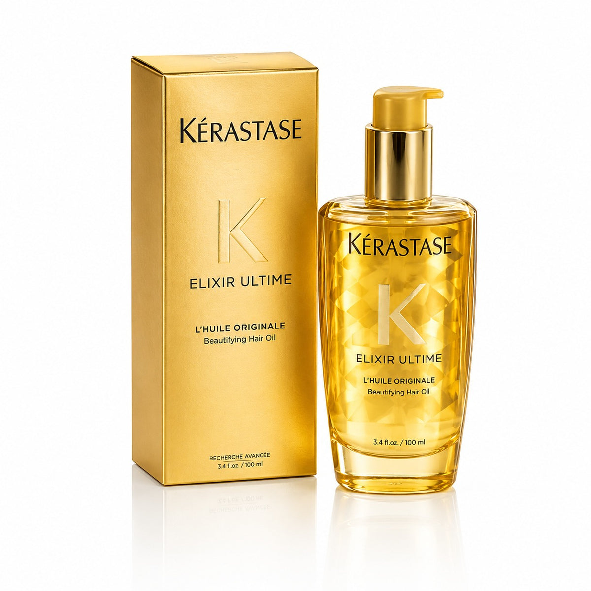 Kérastase Elixir Ultime L’Huile Original Hair Oil 100ml | Luxury Shine &amp; Frizz Control Hair Treatment