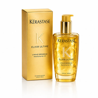 Kérastase Elixir Ultime L’Huile Original Hair Oil 100ml | Luxury Shine &amp; Frizz Control Hair Treatment