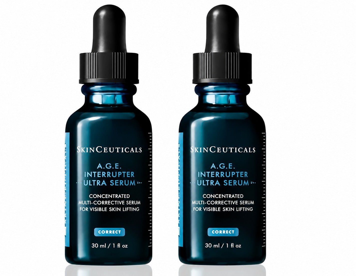 SkinCeuticals A.G.E. Interrupter Ultra Serum 1 oz (30ml) Full Size Pack of 2 | Concentrated Anti-Aging Lifting Serum | New &amp; Sealed