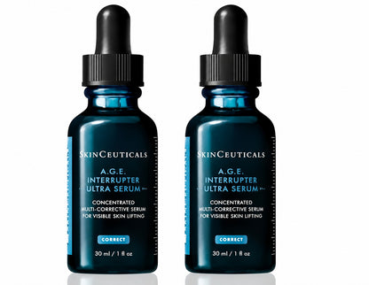 SkinCeuticals A.G.E. Interrupter Ultra Serum 1 oz (30ml) Full Size Pack of 2 | Concentrated Anti-Aging Lifting Serum | New &amp; Sealed