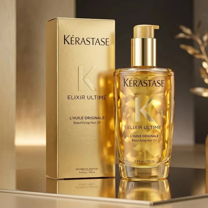 Kérastase Elixir Ultime L’Huile Original Hair Oil 100ml | Luxury Shine &amp; Frizz Control Hair Treatment