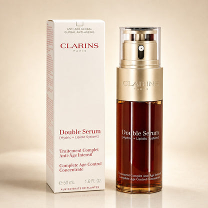 Clarins Double Serum Anti-Aging Face Serum 50ml / 1.6 oz | Age Control Concentrate – New