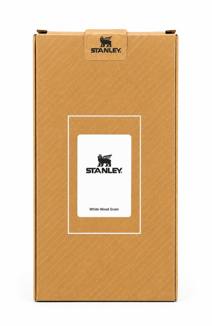 Stanley Quencher H2.0 FlowState Tumbler 30 oz – White Wood Grain with Handle &amp; Straw