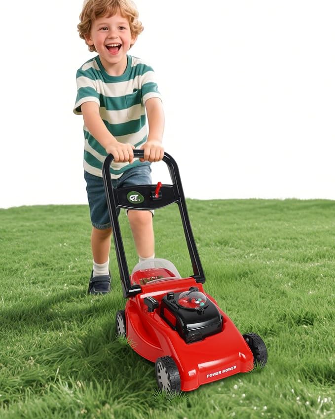 Kids Lawn Mower with Realistic Grass-Cutting Action and Sounds