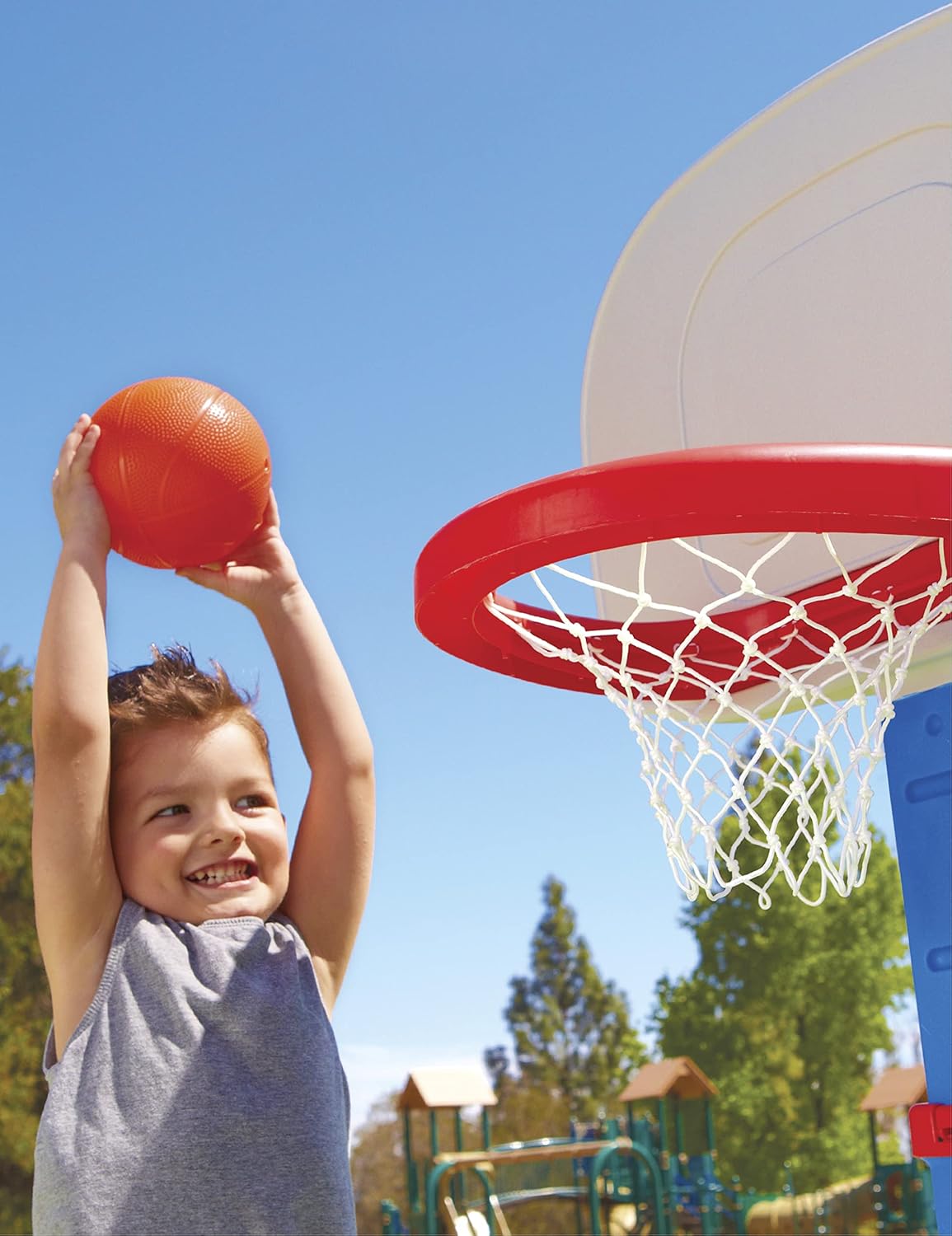 Easy Score Basketball Set, Blue, 3 Balls