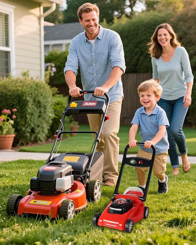 Kids Lawn Mower with Realistic Grass-Cutting Action and Sounds