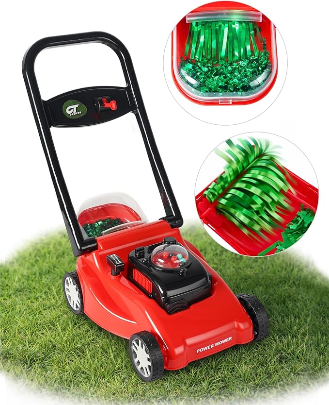 Kids Lawn Mower with Realistic Grass-Cutting Action and Sounds
