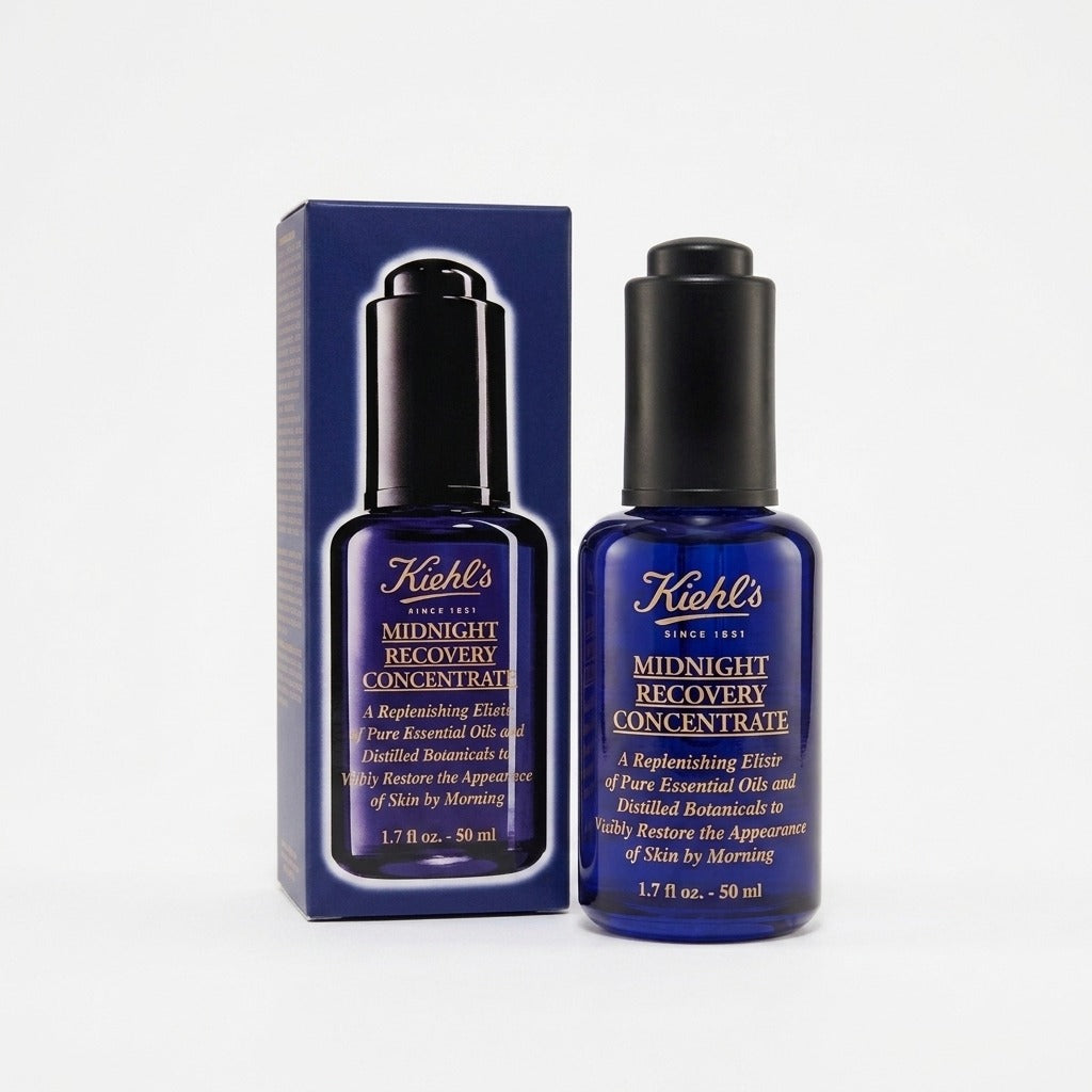Kiehl’s Midnight Recovery Concentrate Facial Oil 1.7 oz / 50ml – Night Serum NIB Sealed