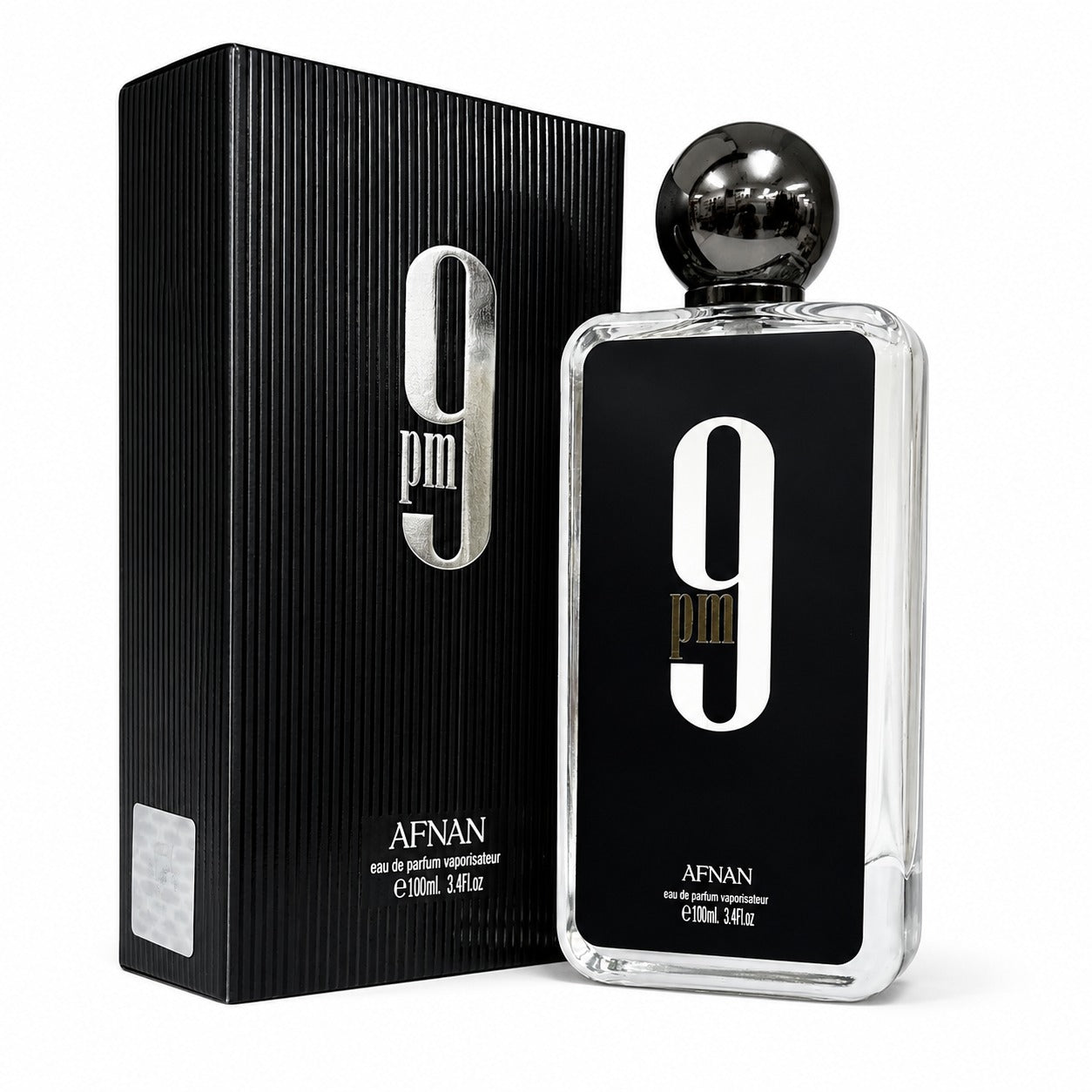 Afnan 9 PM Eau de Parfum Spray 3.4 oz / 100ml for Men – Long Lasting Warm Vanilla Amber Fragrance – New Sealed