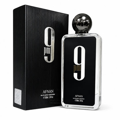 Afnan 9 PM Eau de Parfum Spray 3.4 oz / 100ml for Men – Long Lasting Warm Vanilla Amber Fragrance – New Sealed