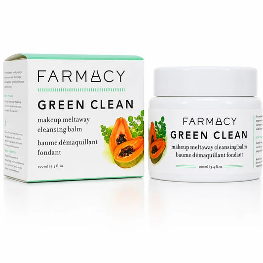 Farmacy Green Clean Makeup Meltaway Cleansing Balm 100ml | Makeup Remover &amp; Facial Cleanser for Smooth Skin