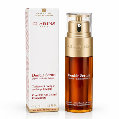 Clarins Double Serum Anti-Aging Face Serum 50ml / 1.6 oz | Age Control Concentrate – New