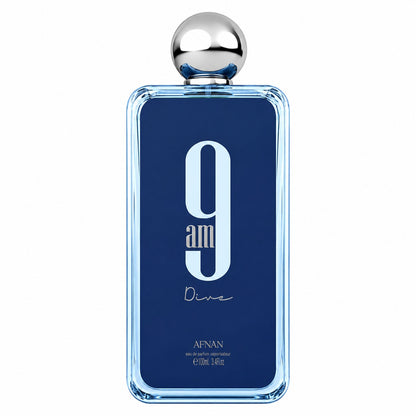 Afnan 9 AM Dive Eau de Parfum Spray 3.4 oz / 100ml for Men – Fresh Aquatic Citrus Fragrance – New Sealed