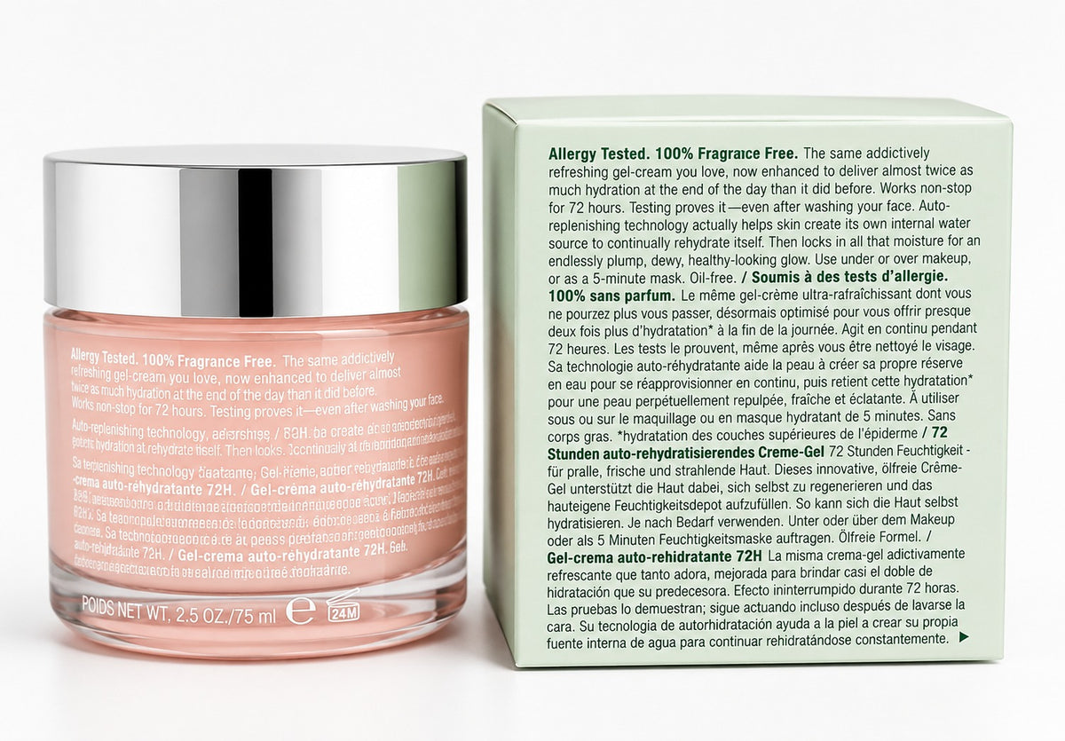 Clinique Moisture Surge 72-Hour Auto-Replenishing Hydrator Gel Cream 2.5 oz / 75ml – Oil-Free Face Moisturizer for Long-Lasting Hydration – New in Box