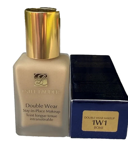 Estée Lauder Double Wear Stay-in-Place Makeup Foundation 1W1 Bone 30ml | 24-Hour Long-Wear Liquid Foundation