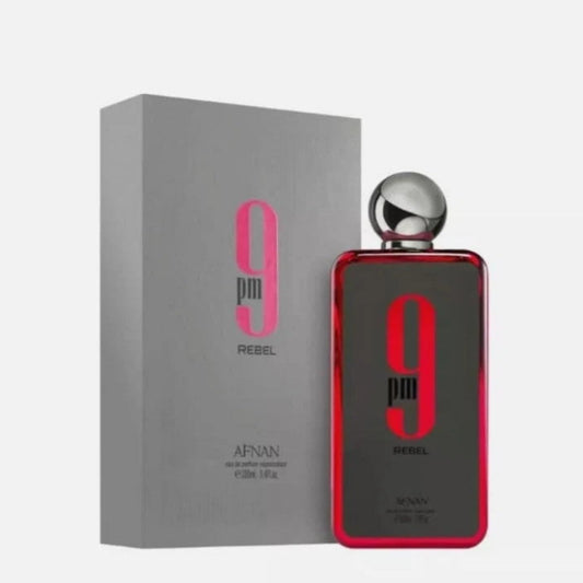 Afnan 9PM Rebel Eau de Parfum Spray 3.4 oz / 100ml Unisex | Long Lasting Luxury Fragrance | New Sealed