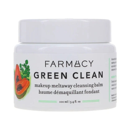 Farmacy Green Clean Makeup Meltaway Cleansing Balm 100ml | Makeup Remover &amp; Facial Cleanser for Smooth Skin